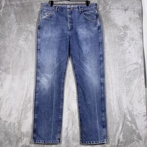 Wrangler Jeans 47MACMS Mens 36x34 Blue Cowboy Cut Performance Advanced Comfort